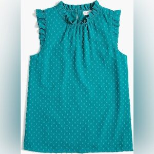 NWT J. Crew Factory Sleeveless Ruffleneck Top